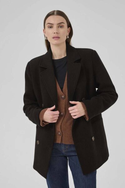 Frannie short coat espresso My Essential Wardrobe