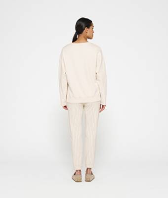 Cropped jogger pinstripe ecru 10 Days