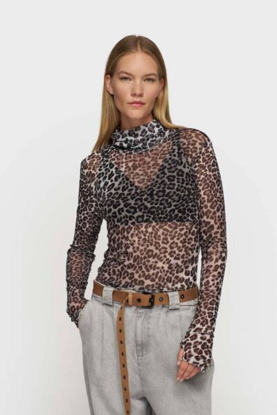 Mesh long sleeve leopard 10 DAYS
