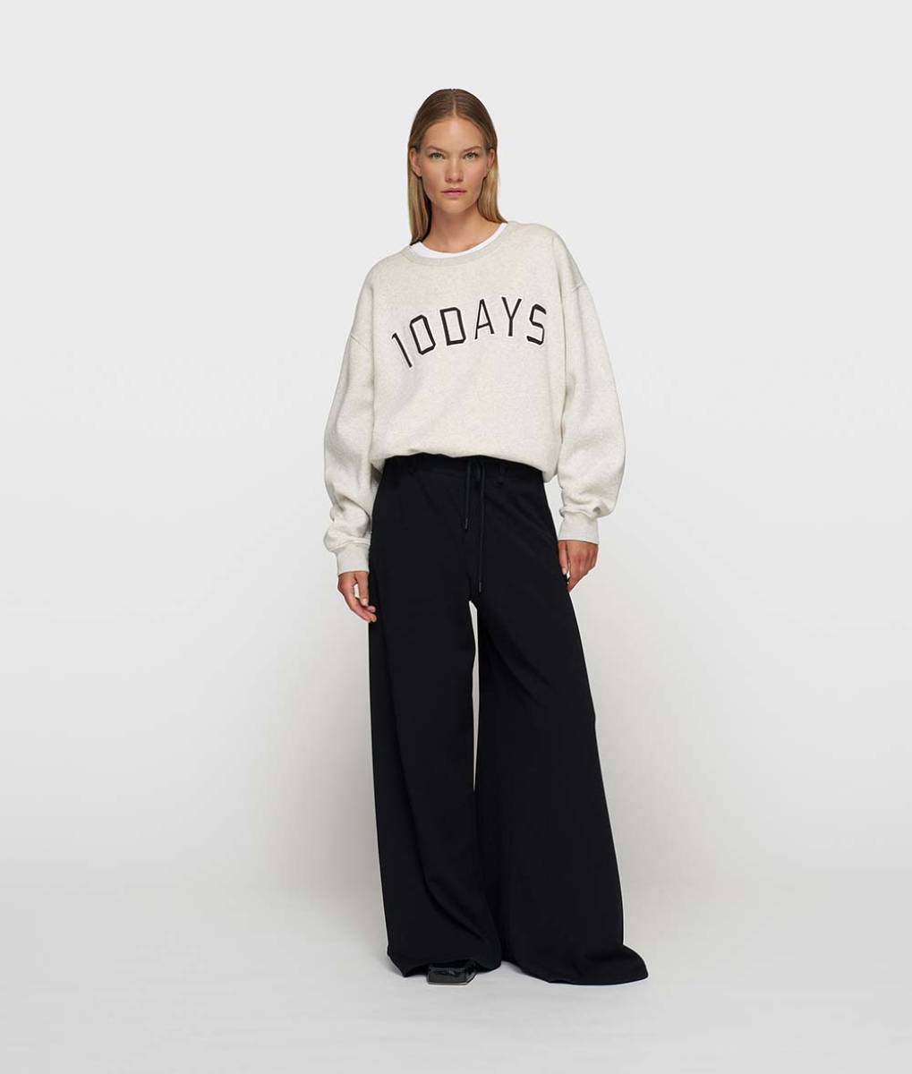 Statement sweater soft white melee 10 DAYS - Afbeelding 3