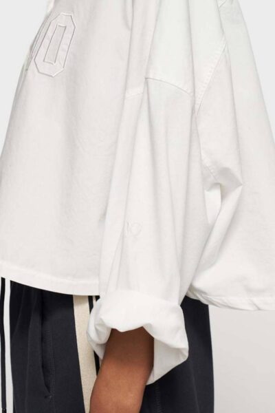 Oversized cropped shirt ecru 10 DAYS