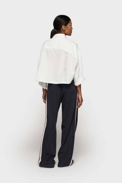 Oversized cropped shirt ecru 10 DAYS