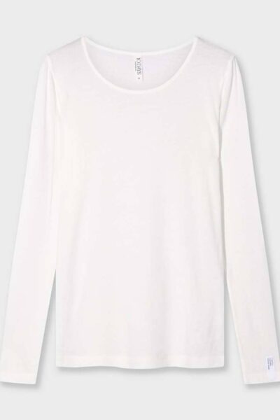 Extra long sleeve tee modal ecru 10 DAYS
