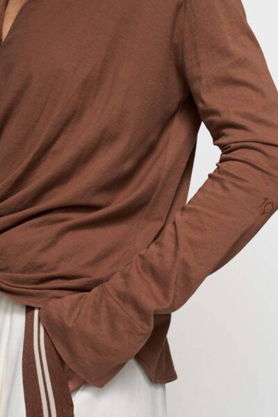 Wrap blouse truffle 10 DAYS