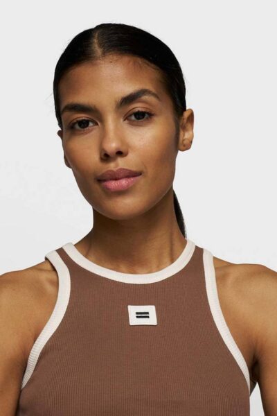 Tank top rib contrast truffle 10 DAYS