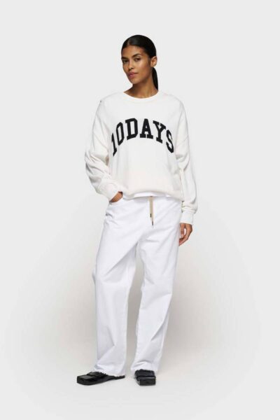 Straight leg pants twill optic white 10 DAYS