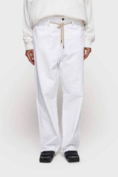 Straight leg pants twill optic white 10 DAYS