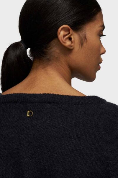 Loose thin knit sweater dark navy 10 DAYS