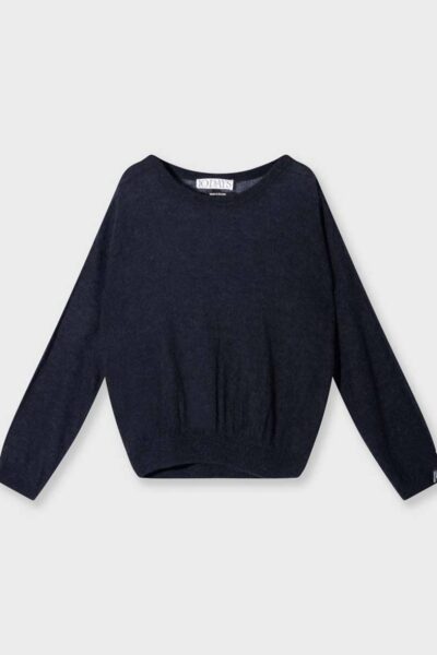 Loose thin knit sweater dark navy 10 DAYS
