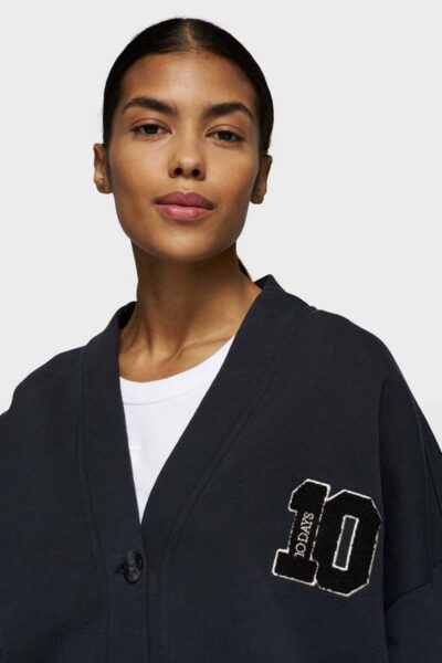 Baseball cardigan dark navy 10 DAYS