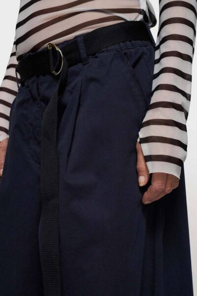 Mesh tee stripes ecru/black 10 DAYS