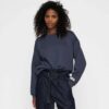 Raw edge statement sweater yale blue 10 DAYS