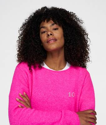 Thin knit sweater neon pink 10 DAYS