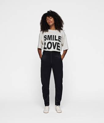 Statement tee smile love soft white melee 10 DAYS