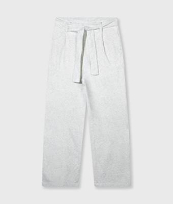 Belted wide leg jogger white melee 10 DAYS