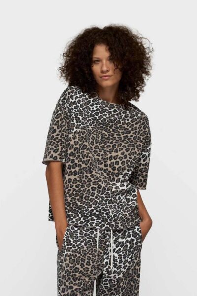 Soft scuba tee leopard ecru 10 DAYS