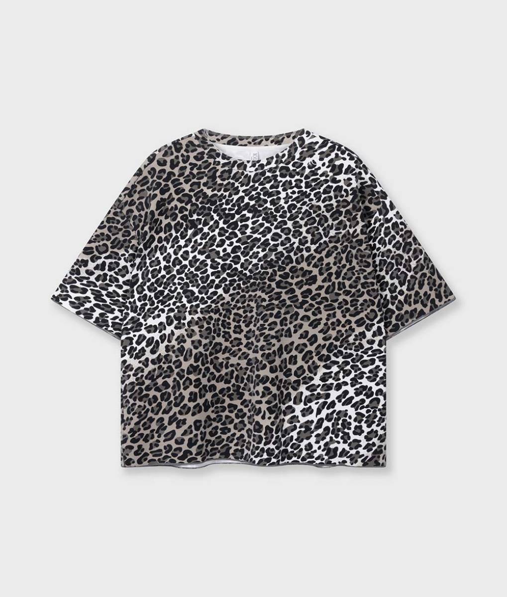 Soft scuba tee leopard ecru 10 DAYS - Afbeelding 4