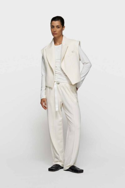 Slim long sleeeve tee ecru 10 DAYS