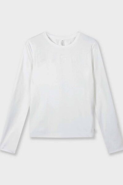 Slim long sleeeve tee ecru 10 DAYS