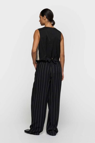 Gilet pinstripe black 10 DAYS