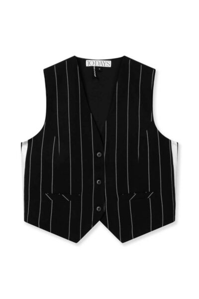 Gilet pinstripe black 10 DAYS
