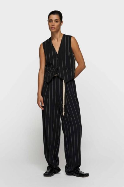 Gilet pinstripe black 10 DAYS