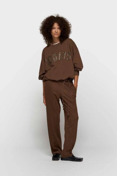 Pleated sweater dark truffle 10 DAYS