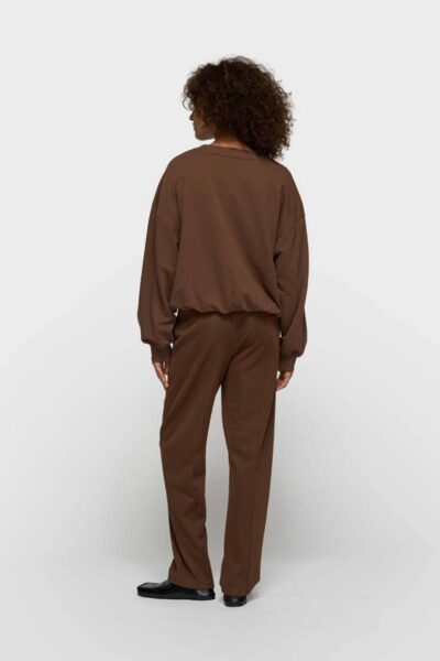 Pleated sweater dark truffle 10 DAYS