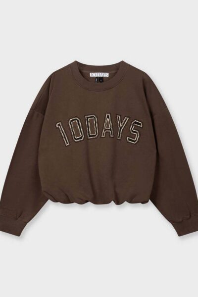 Pleated sweater dark truffle 10 DAYS