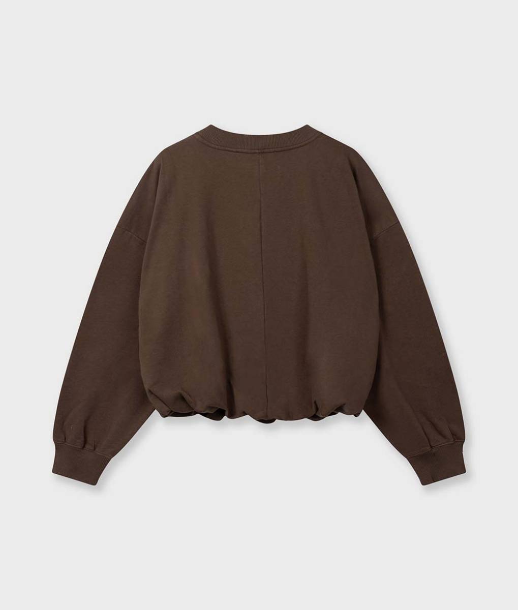 Pleated sweater dark truffle 10 DAYS - Afbeelding 6