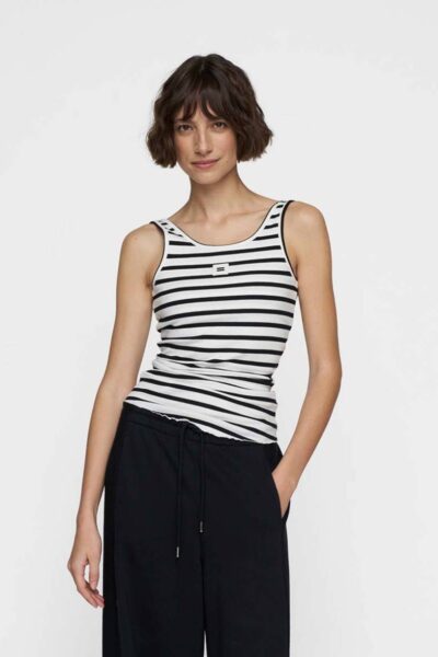 Ballet top back scoop ecru/black 10 DAYS