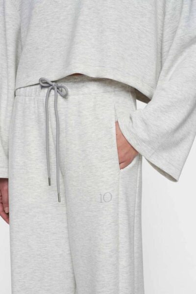Soft wide leg jogger white grey melee 10 DAYS