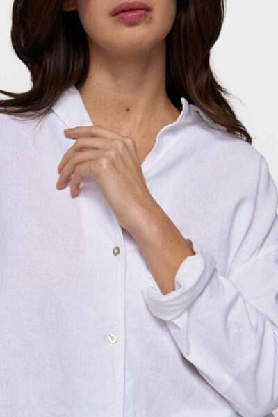 Cotton linen blouse white 10 DAYS