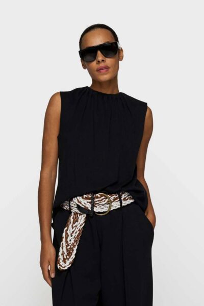 Pleated top jersey black 10 DAYS