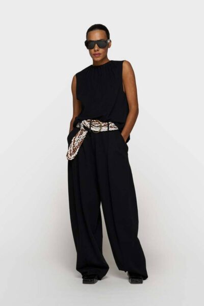 Pleated top jersey black 10 DAYS