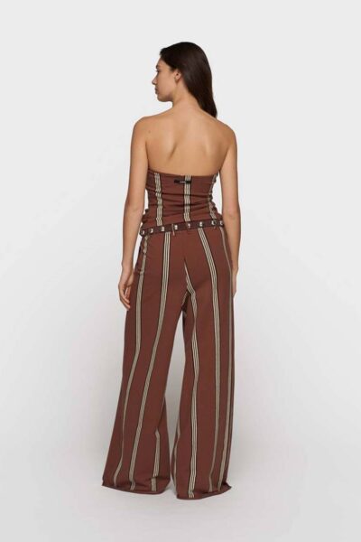 Strapless top stripes deep brown 10 DAYS