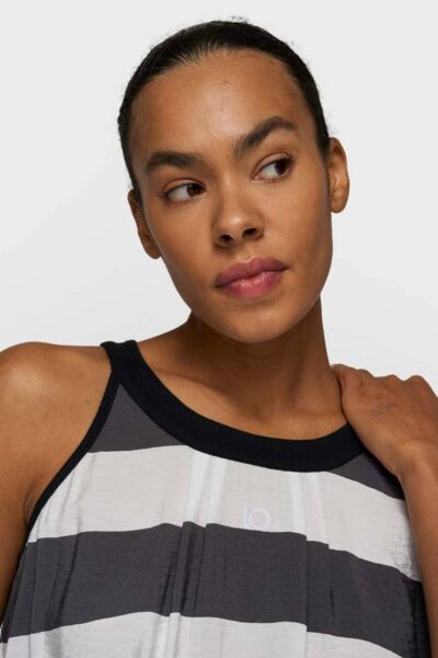 Halter top stripes white/brownisch grey 10 DAYS