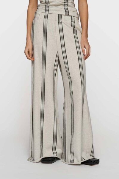 Wide leg jogger stripes soft white melee 10 DAYS