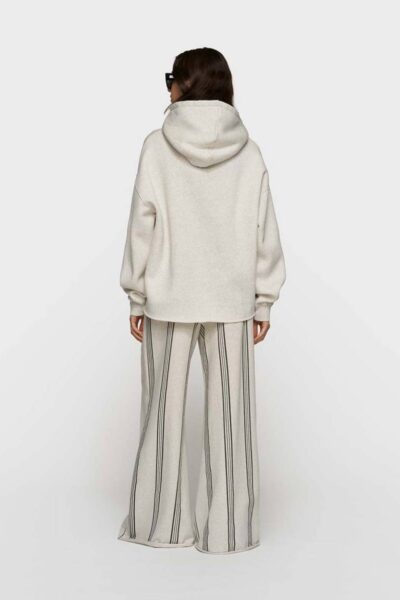 Wide leg jogger stripes soft white melee 10 DAYS