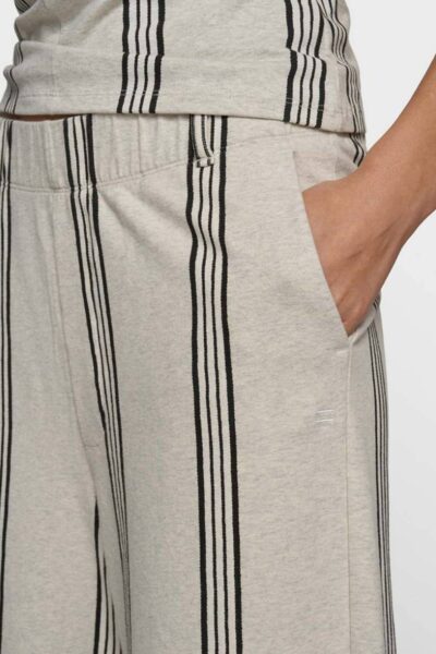 Wide leg jogger stripes soft white melee 10 DAYS