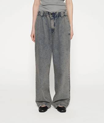 Wide pants flowy denim blue 10 DAYS