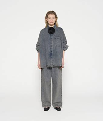 Wide pants flowy denim blue 10 DAYS