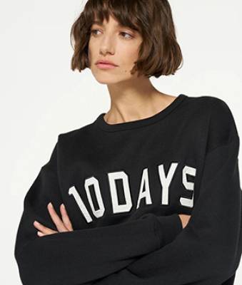 Statement sweater black 10 Days