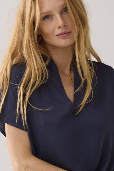 Top sleeveless silky touch midnight blue Summum