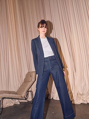 Soey glam jeans long dark blue Mos Mosh