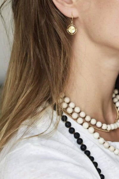 Oorbellen muntje opdruk Ellen Beekmans