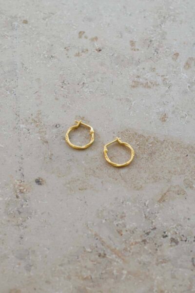 PD mila round earring gold By-Bar