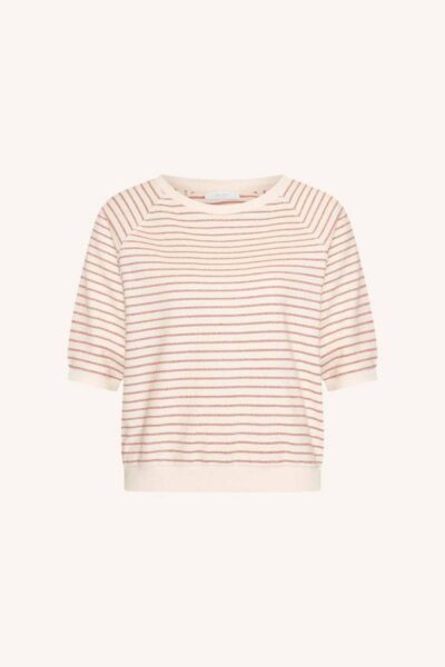 Neva heavy jersey stripe top rose By-Bar Amsterdam