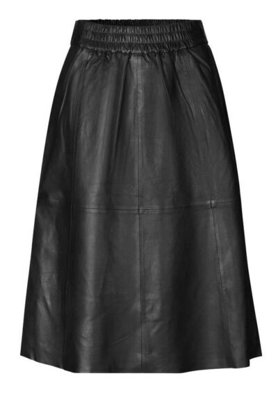 melvin leather midi skirt black Second Female