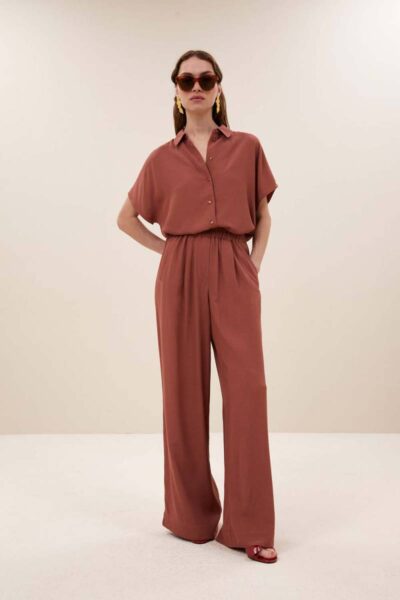 Benji viscose pants rustic sienna By-Bar Amsterdam